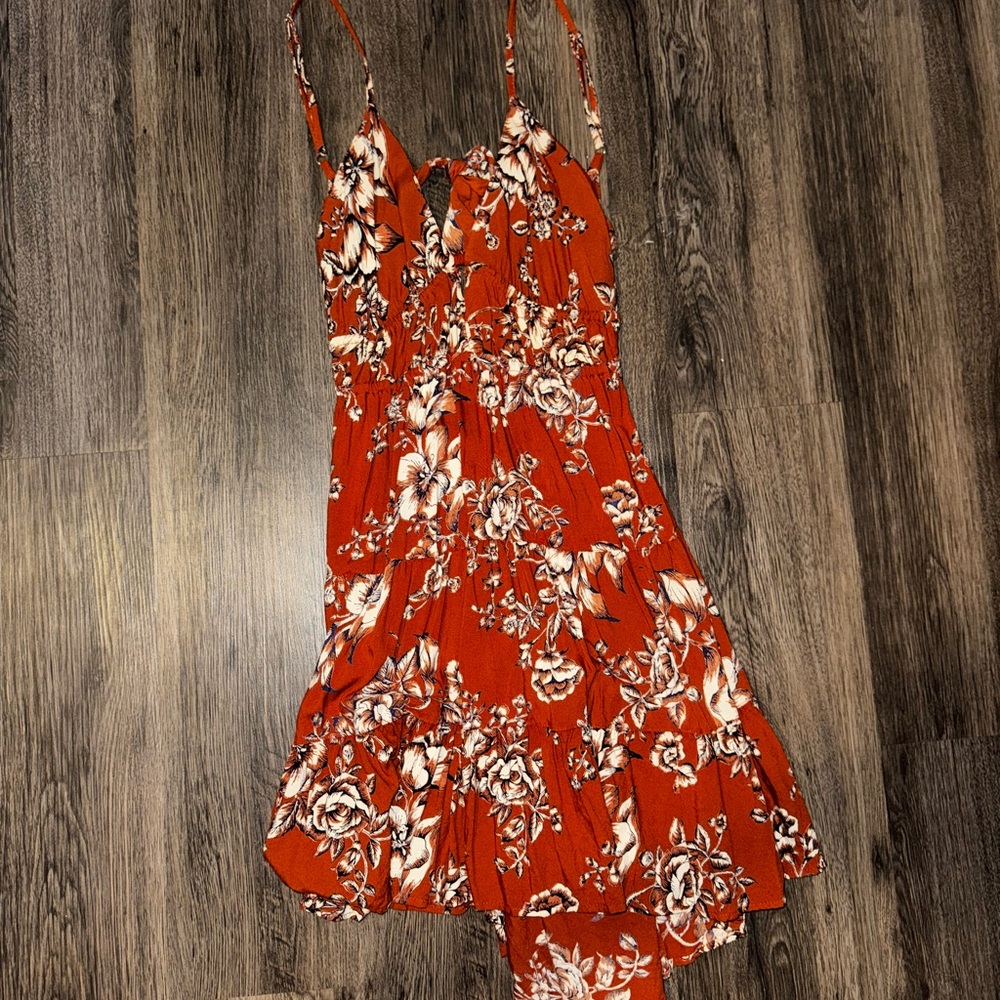 Floral Orange Dress